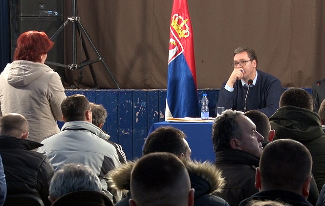 Aleksandar Vučič u Lapljem Selu (Foto arhiva Kim)