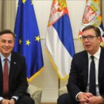 Kad Srbija rekla moguće rešenje, pokupile se sve motke ovog sveta da me izlupaju po glavi Dejvid Mekalister i Aleksandar Vučić FOTO: Tviter Predsednika Srbije