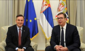 Dejvid Mekalister i Aleksandar Vučić FOTO: Tviter Predsednika Srbije