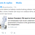 Scott ‘clarifies’: U.S. policy on Kosovo is not something new Kyle Scott Twitter