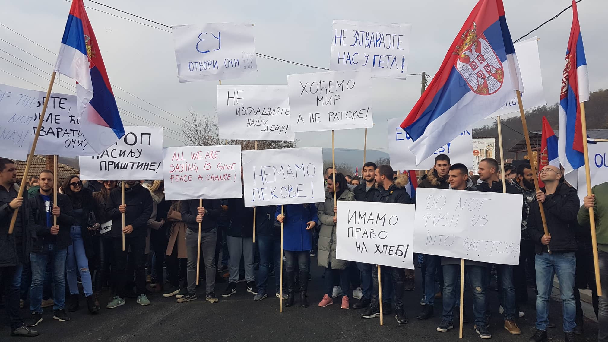 Protest u Rudaru, FOTO: KoSSev