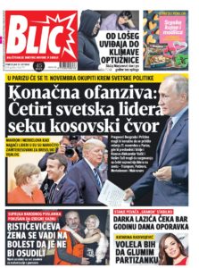 Naslovna strana Blic pon. 30. okt