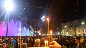 Pljenje sveća - Memorijalna šetnja za Olivera Ivanovića - 16.1.2019.