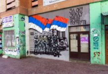 Bombe i meci: strah i prezir na Severu Kosova Mural Košare, Kosovska Mitrovica
