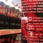 Koka Kola iz Srbije pod belgijskom zastavom u kosovskom marketu Koka Kola Srbija Belgija