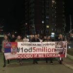 ‘#1of5million’ protest marked by verbal provocations and insults by local fan group II protest #1od5 miliona Kosovska Mitrovica