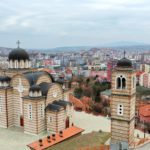 Otadzbina movement urges citizens to attend “#1of5million” protest Kosovska Mitrovica, Crvkva Sv. Dimitrija, grad, panorama, dron