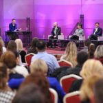 A debate on women’s role in decision-making positions Panelists in the conference organized by the UN and the EU Office in Kosovo in March
