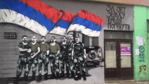 Grafit posećen srpskim vojnicima iz bitke na Košarama u severnoj Mitrovici