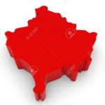 FOTO: 123rf.com/Red 3D Illustration Map Outline of Kosovo Isolated on White