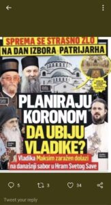 Tabloidi naslovnica SPC patrijarh Sabor