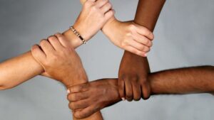 ljudi različitost ruke borba protiv rasizma