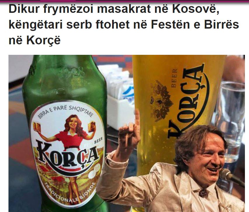 Albanian media on Bregovic's performance at Korca beer festival: "Inspirer  of the massacre in Kosovo" - KoSSev