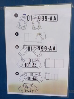 Instrukcija lepljenja stikera
