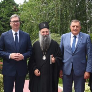 Aleksandar Vučić Milorad Dodik Patrijarh Porfirije