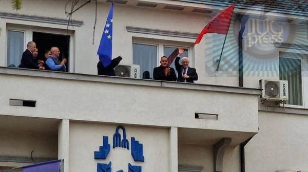 isticanje albanske zastave bujanovac
