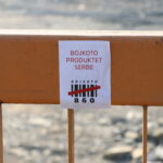 Posters calling for a boycott of Serb goods put up in both North and South Mitrovica bojkot srpskih proizvoda