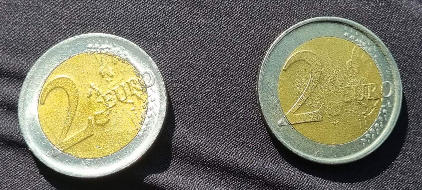 Lažni evri evro kovanice 2 dva evra
