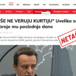 Čitaoci tabloida „Alo“ očekuju nove kosovske izbore i skoriji odlazak Kurtija sa vlasti netacno ali