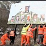 Billboard with honorary citizens of Zvecan has been taken down