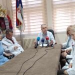 The director of N.Mitrovica Hospital Center warns that the situation in this institution is alarming, requests the postponement of the CBK regulation Zlatan ELek KBC Kosovska Mitrovica konferencija o uredbi CBK o dinaru