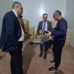 Arber Vokrri visits a local producer of apples and anti-hail equipment in Lesak meštatnin Leška Vokri