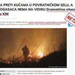 Netačno: Kada šumski požar u Osojanu postane „dramatična situacija na Severu Kosova“ Netačno