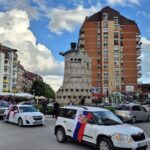 N.Mitrovica joins Serbian flag parade after the adoption of the Resolution on Srebrenica