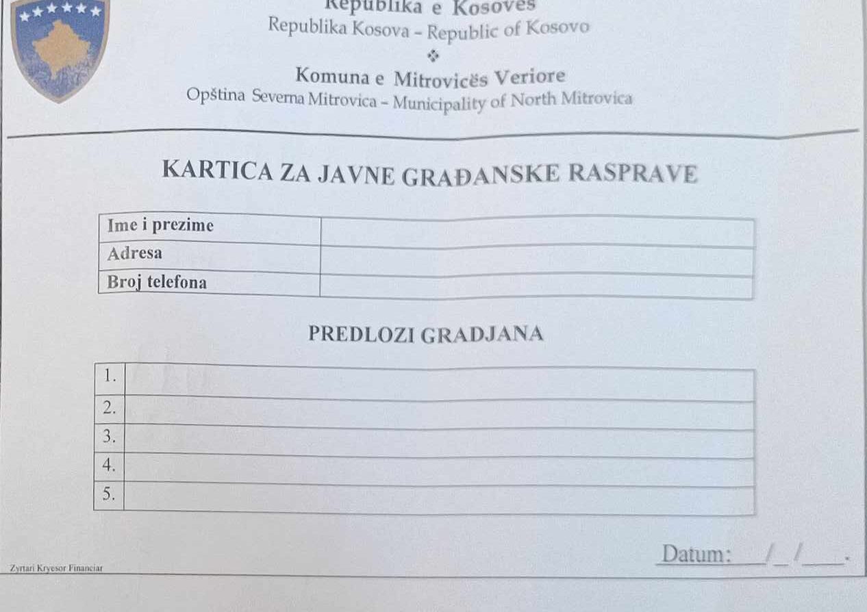 Kartica za javne građanske rasprave
