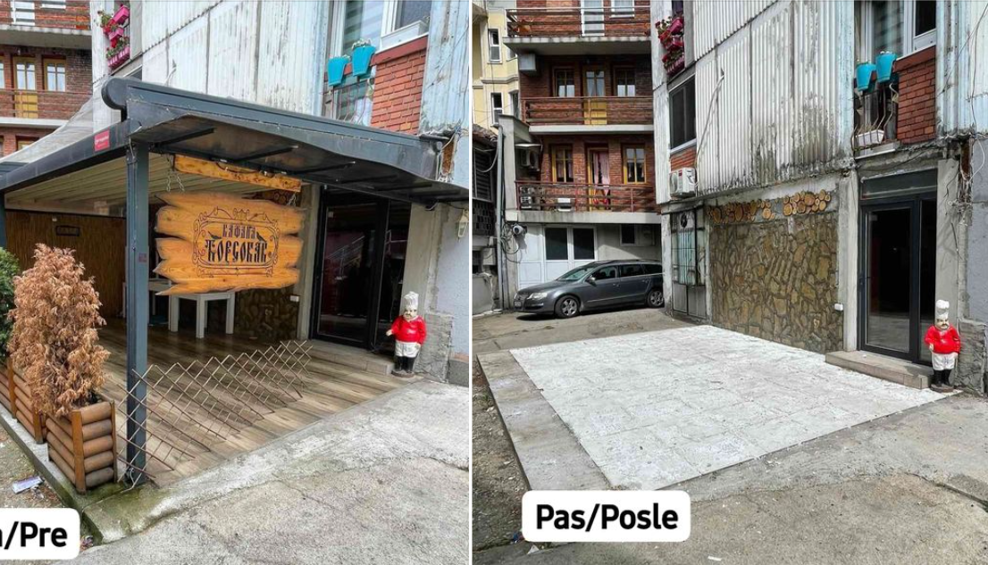 Opština Severna Mitrovica uklonila je juče još jedan lokal