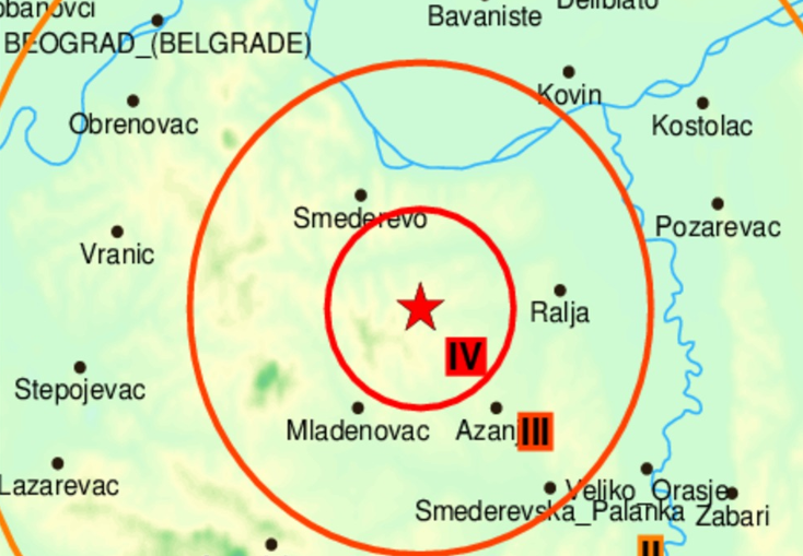 Slabiji zemljotres zabeležen u rejonu MladenovcaZemljotres u Mladenovcu