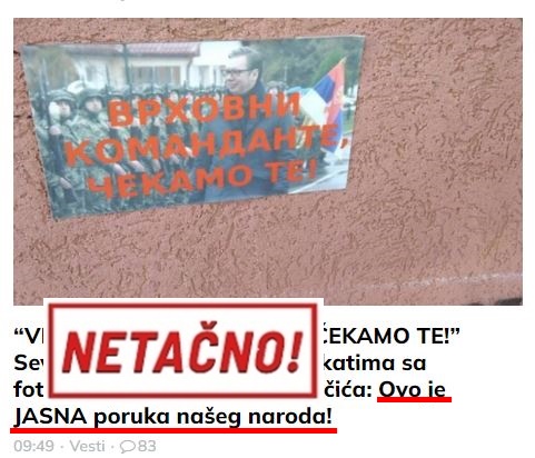 Kad tabloidi i prorežimski mediji „znaju“ i ko je i zašto lepio plakate na severu Kosova