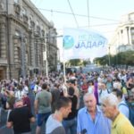 Blokirana raskrsnica kod Vlade Srbije, protest zbog kažnjavanja demonstranata Protest vlada Srbije