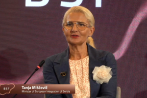 Gervala i Miščević na Bledskom forumu Ministarka za evropske integracije Srbije, Tanja Miščević