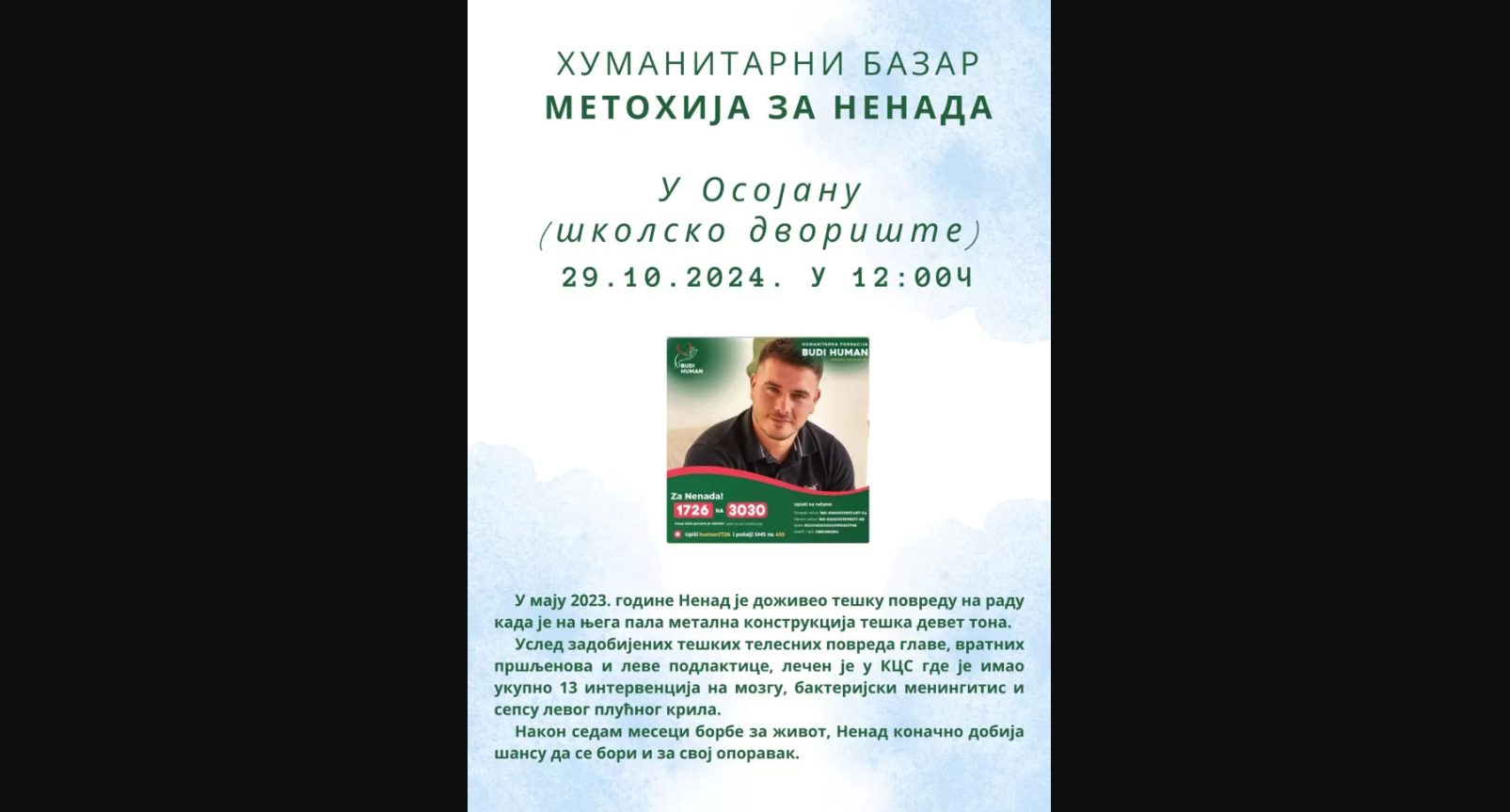 Humanitarni bazar “Metohija za Nenada” u utorak u OsojanuOsojane