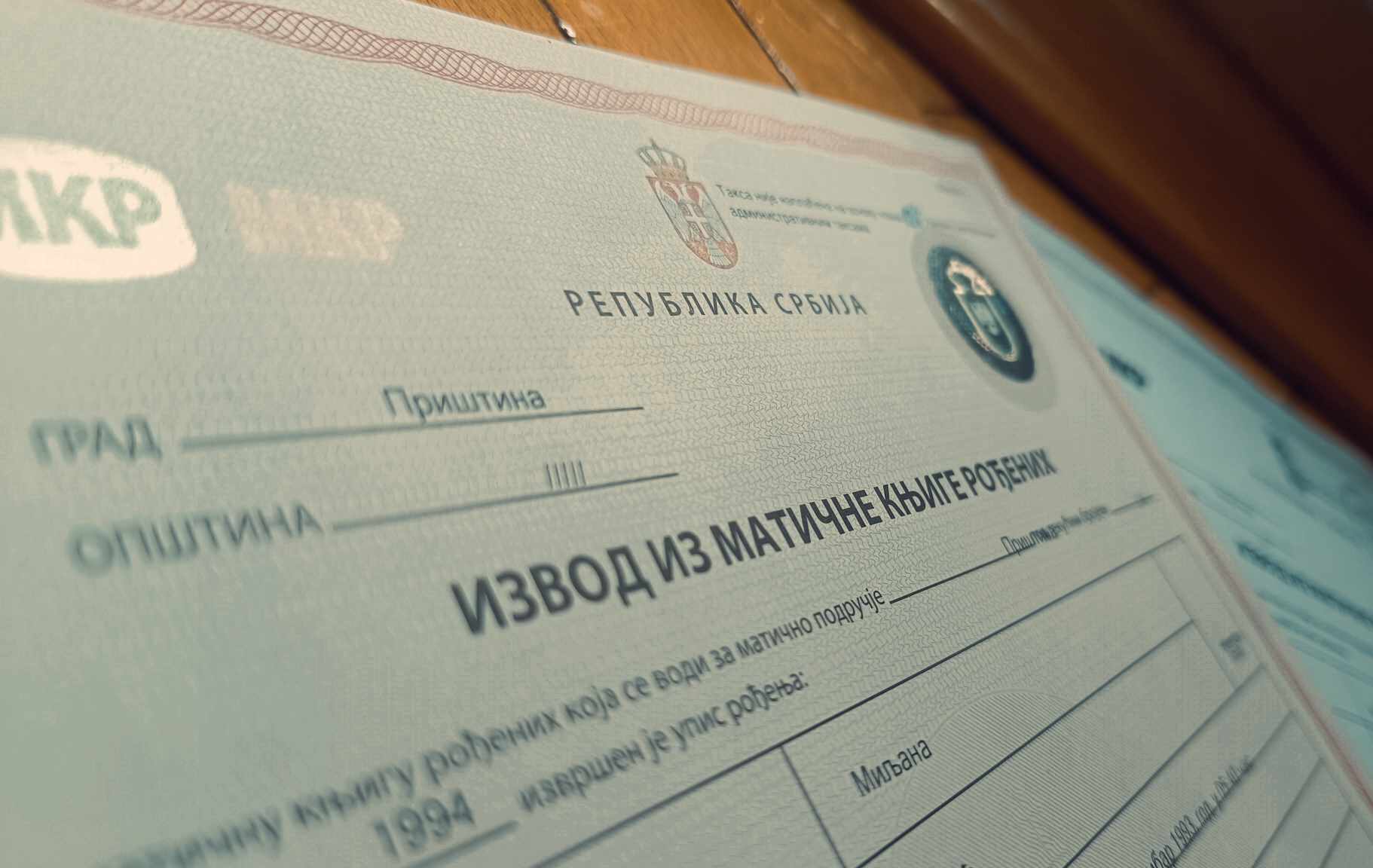 Izvod iz matične knjige rođenih