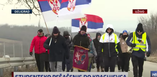 Nije Igmanski već Sretenjski: Studenti marširaju u kolevku prvog Ustava Srbije