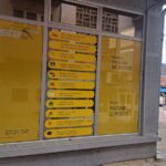 Kosovo Post Sign Erected at Former Poštanska štedionica Site in Zvecan