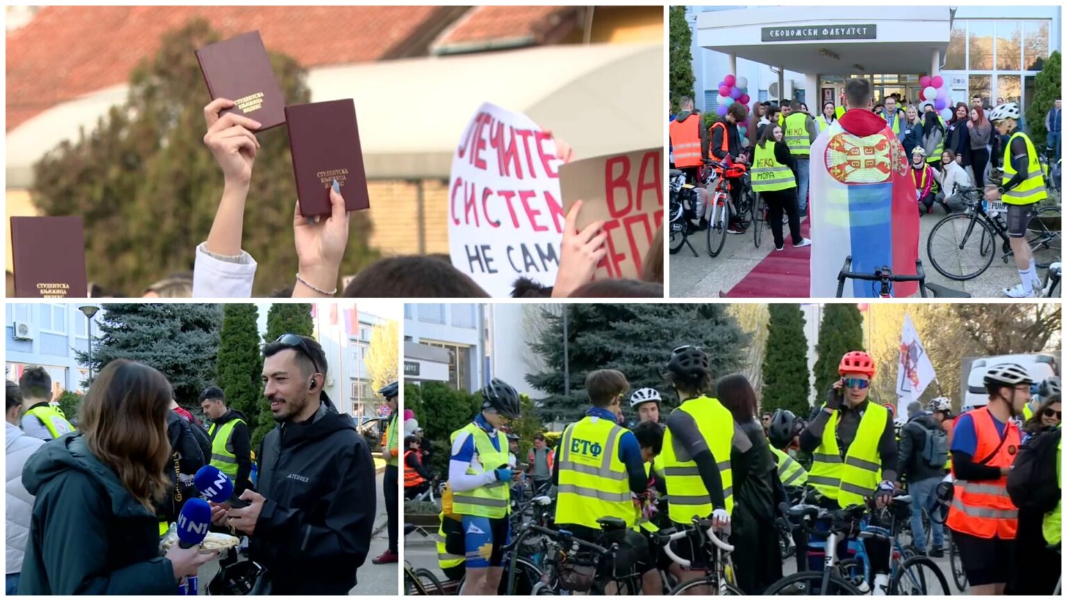 Danas je Dan studenata, širom Srbije blokade, protesti i skupovi; Studenti na biciklima ušli u Mađarsku