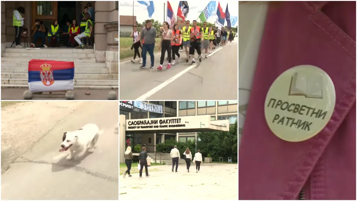 Studenti i maturanti pešače ka Šapcu: „Ne sme pasti energija“