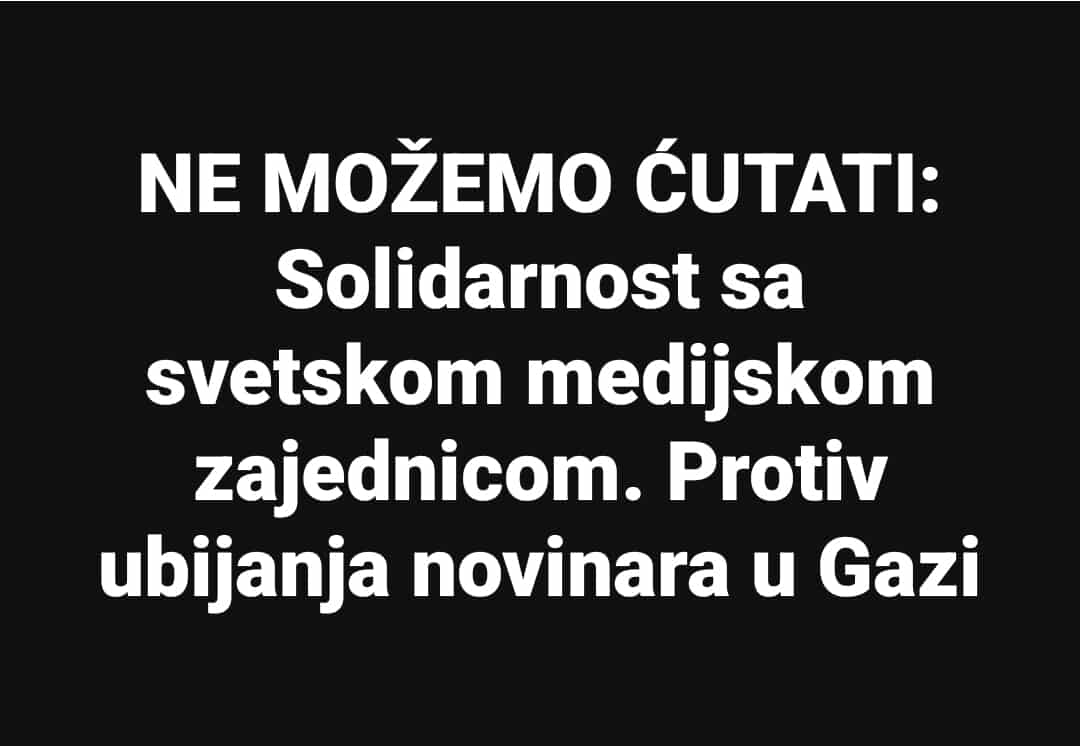 Globalna medijska akcija solidarnosti: Gaza postaje groblje za novinare