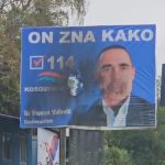 Oštećen bilbord Kosovskog saveza u Zubinom Potoku