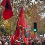 Former KLA Fighters Protest in Strasbourg, Demand “Justice” for Detained Leaders