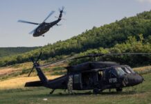 Bugarski vojnici KFOR-a izveli obuku helikopterskih operacija kod opštine Dečane FOTO: Helikopter/KFOR