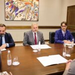 Izvestilac EP Riho Teras u Prištini: Sa Hadžiju, Konjufcom i Hamzom o reformama, institucijama i evropskom putu Kosova FOTO: Riho Teras, X