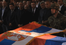 Fon der Lajen i Košta „šokirani“: Zvanična podrška sahrani Mladića protivreči evropskom putu Srbije FOTO: Sahrana Mladića/ skrinšot TV Hram