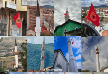 Islamska zajednica Kosova pred presudu u Hagu: Zastave OVK i na minarete džamija FOTO: Mitropol/Zastave OVK na džamijama