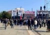 Posle presude: Demonstranti iz Prištine stigli pred EULEX u Kosovu Polju, u Hagu policija koristila vodu FOTO: KoSSev/Priština, UČK, čekanje presude