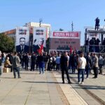 Posle presude: Demonstranti iz Prištine stigli pred EULEX u Kosovu Polju, u Hagu policija koristila vodu FOTO: KoSSev/Priština, UČK, čekanje presude