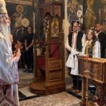 Vl. Teodosije u Gračanici venčao par iz Užica: „Mnogo je zvanih, a malo izabranih“ FOTO: ERP KiM/ Vladika Teodosije venčao par iz Užica u Gračanici